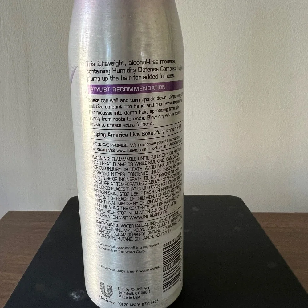 Suave Professionals Firm Control Boosting Mousse 24-Hour Hold‎ 7oz Alcohol-Free